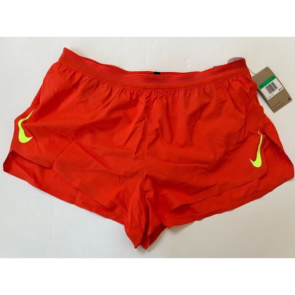 Nike Aeroswift ADV 2" Running Racing Shorts Orange CJ7837-804 Men Size XL NWT - Picture 1 of 12